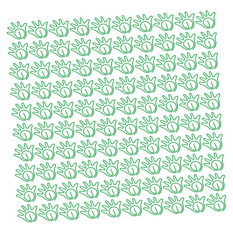 100pcs Paper Clips Innovative Cute Small Palm Shape Reusable Mini