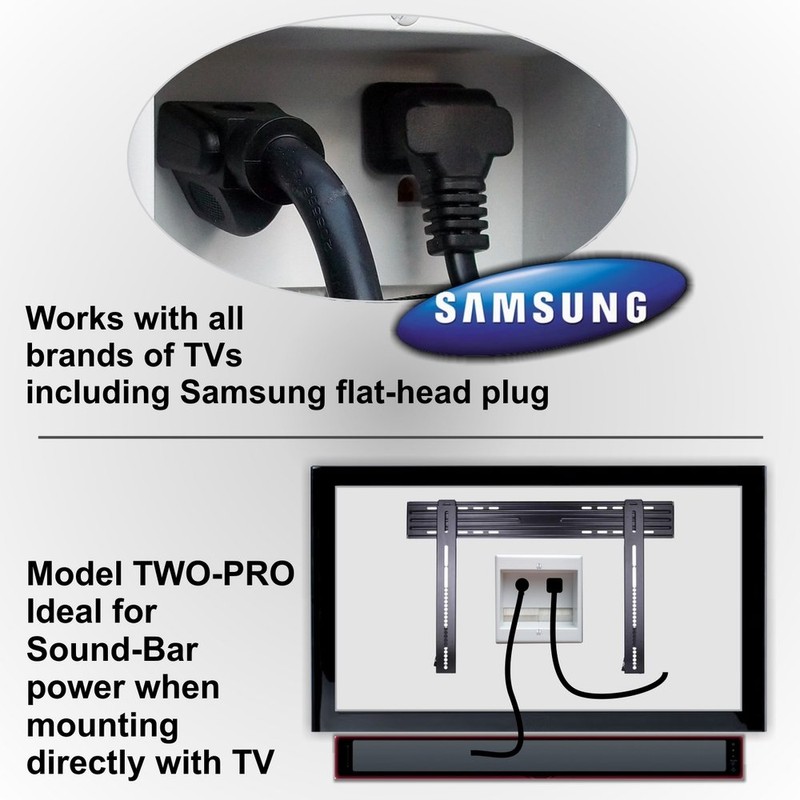 PowerBridge Solutions TWO-PRO-18 Dual in-Wall Cable Management for Wall-Mounted TVs,