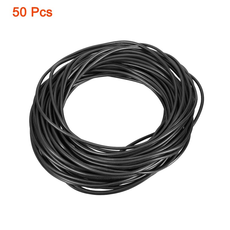 sourcing map Pack of 50 Nitrile Rubber O-Rings 53 mm