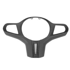 Car Steering Wheel Frame Cover Trim Sticker Decoration Carbon Fiber Nappa Leather for M2 M3 M4 G87 G80 G82 Without Heating Button
