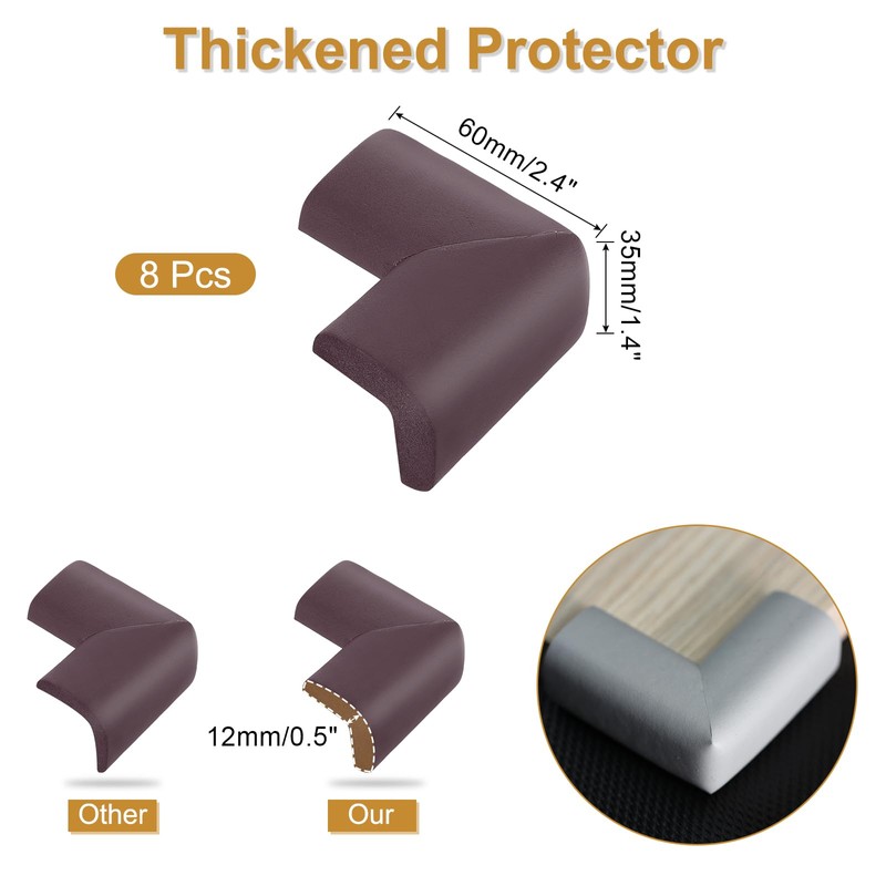 sourcing map Corner Protectors, 8 Pcs Furniture Corner Guards and