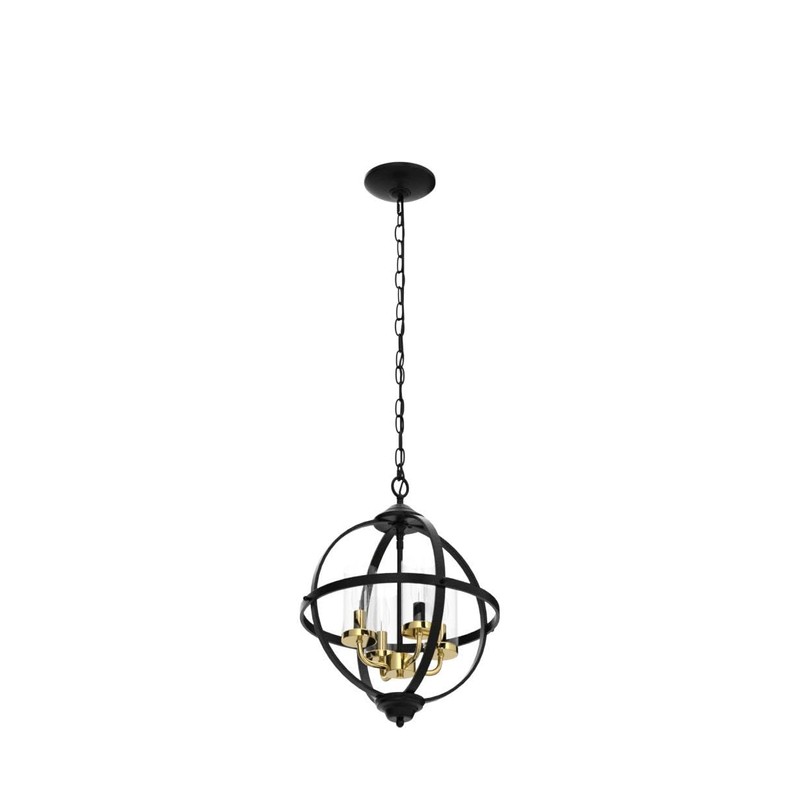 Treekee Rustic Chandelier, 14" Farmhouse Globe Orb Pendant Light, Vintage