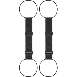 Luggage Connector Straps for Suitcases, 2 Pack Adjustable Elastic Bag Bungee Travel Strap, Add-a-Bag Luggage Straps for Carry On, Backpack, Tote, Black
