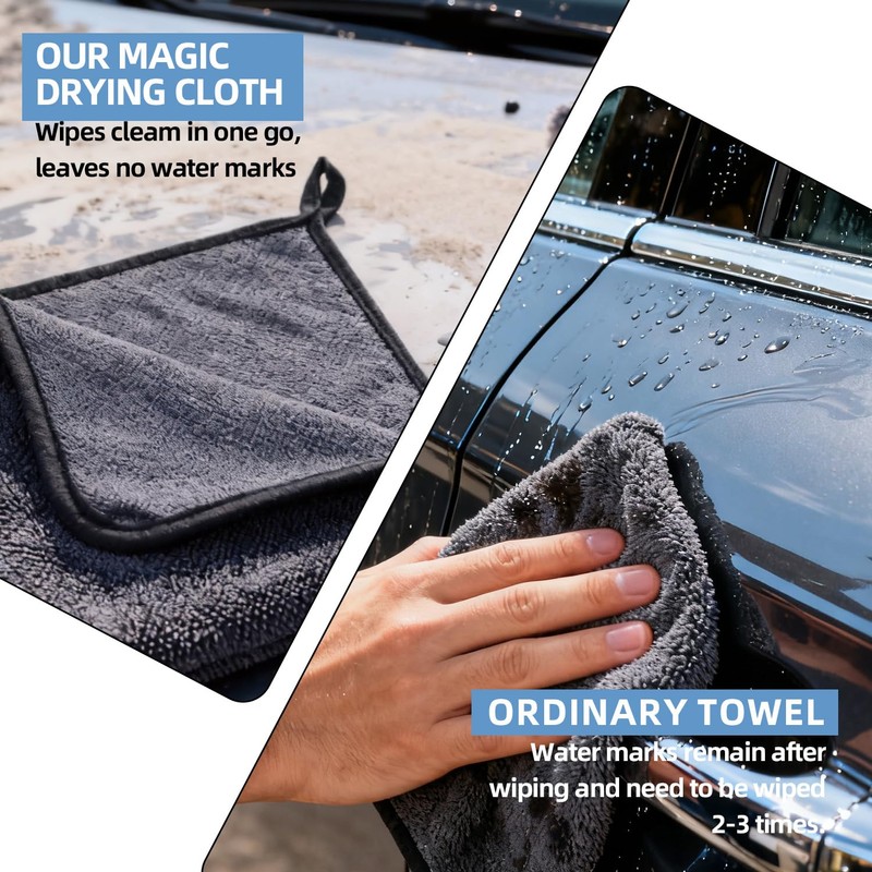 2 Pack Magic Bathroom Drying Cloth 40×60 cm Absorbent Microfibre