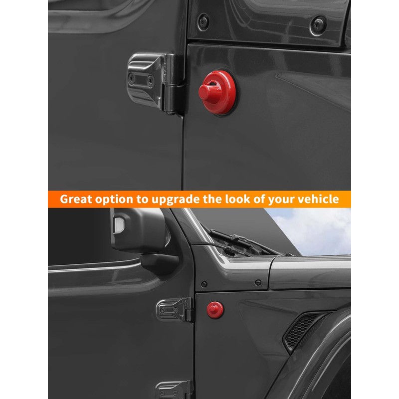 Savadicar Red Antenna Base Trim Cover for Jeep Wrangler JK