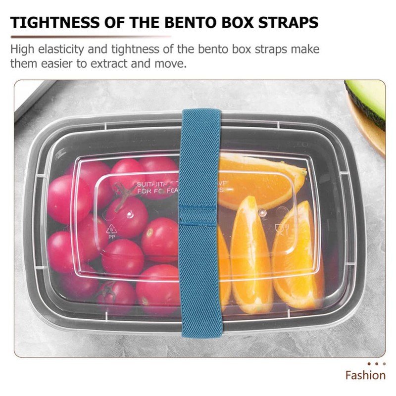 UPKOCH 5 Pieces Bento Box Ribbon Lunch Box Elastic Bands