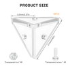 Pack of 16 Acrylic Clear Corner Brackets, Transparent Right Angle