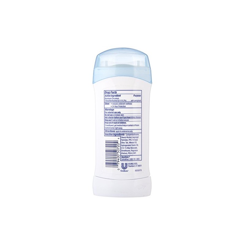 Dove Deodorant 2.6 Ounce Invisible Solid Powder (76ml) (2 Pack)