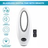 Comfort Zone 28" Oscillating Bladeless Tower Fan with Remote Control,