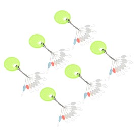 PATIKIL 0.18x0.11 L Size Fishing Rubber Bobber Beads Stoppers, 270 Pieces 9 in 1 Float Sinker Stops Oval Shape, Transparent