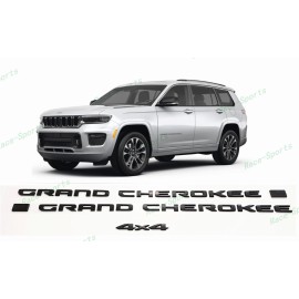 grand cherokee 3PCS 2021+ Jeep Grand Cherokee WL/WK Side Door Rear 4x4 Emblem Matte Black
