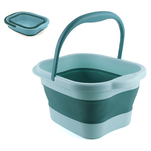 Collapsible Foot Bath Soak Tub with Handle, Portable Feet Spa Soaking Basin Bucket with Massage Acupoint for Washing Soaking Feet