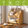 BMOSU Bread Box with Cutting Board Kitchen Bread Storage Organizer