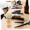 SAFIGLE 1 Set Wooden Beard Comb and Shaving Brush Kit