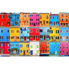 Brilliant Burano Island Venice, Italy Puzzle for Adults and Kids | Difficult 1000 Piece Jigsaw Puzzle Toy | Fun Quarantine Gift | Interactive Brain Teaser Challenge for Game Night | 28 x 20 Inches