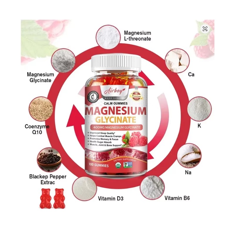OKONOS Magnesium Citrate Gummies - Natural Berry Flavor