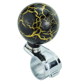 Temzzer Ball Shape Steering Wheel Suicide Spinner Heavy Car Handle Turning Assist Grip Helper for Most Manual Automotive Transmission Vehicles (Black)