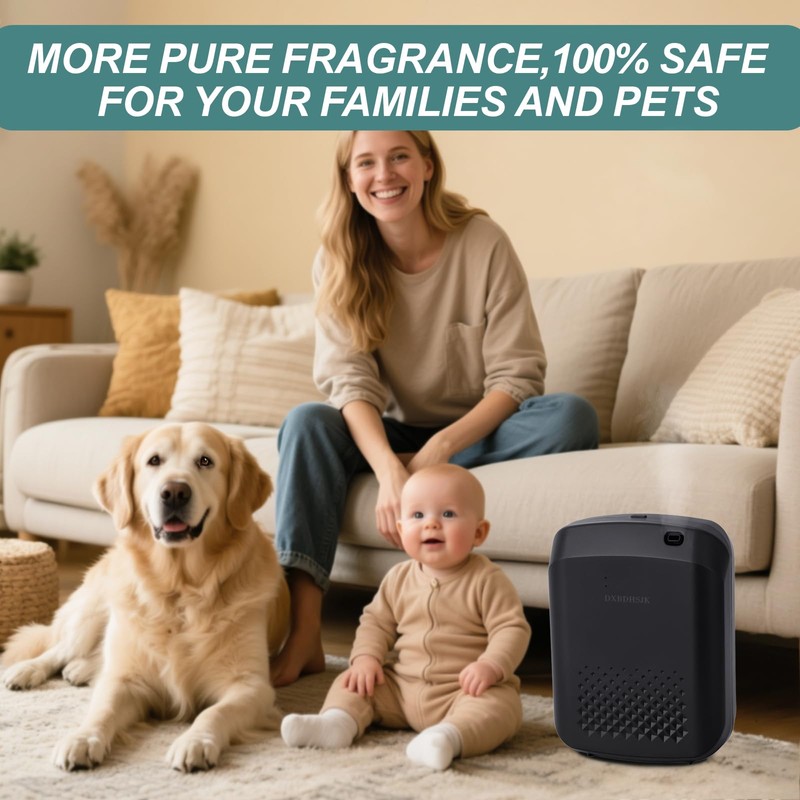 Home Waterless Aroma Diffuser – Bluetooth Smart Essential Oil Nebulizer,