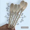 5 x MIDHILL Wooden Oval Spoon for Baking and Cooking,