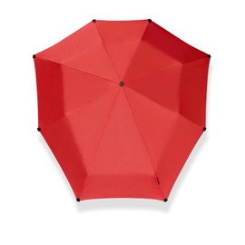 senz° Mini Windproof Umbrella with Unique Aerodynamic Shape, Manual Folding, Protection from Rain and Bright Sunshine, 91 x 91 cm, XXL - Passion Red