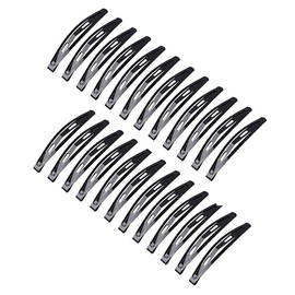 24Pcs Large Metal Snap Hair Clips for Women - 2.16 Inch Black No-slip Clips for Long Hair, Makeup Styling