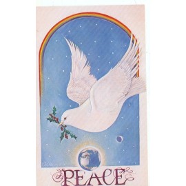 CHRISTMAS GREETING DOVE PEACE BY VIRGINIA KYLBERG (X-83)