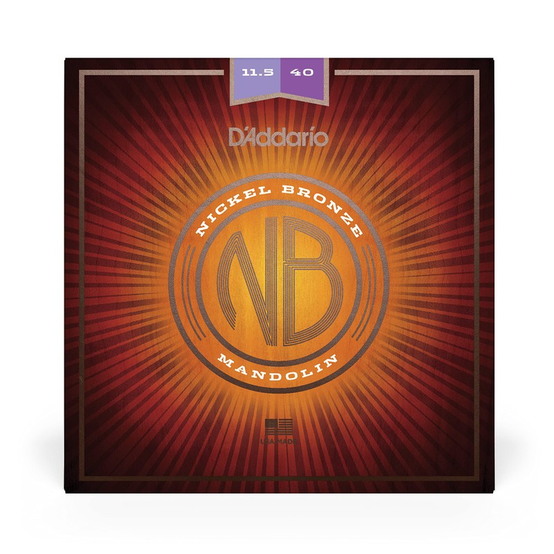 D'Addario NBM11540 11.5-40 Light Nickel Bronze Mandolin Strings