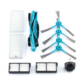 BAKUUM Pack x 1 Wheel x 1 Roll x 4 Side Brushes x2 Filter Container Solid x2 Filter Liquid Mixed for Cecotec Conga Series 5090, 6090 and 7090