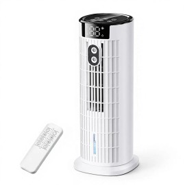 DC Motor Tower Fan 25ft/s High Velocity 1000ML Water Tank 3-Speed Turbo 2 Mist 10H Timer 90 Oscillating Remote Controlcolor: White, plug type: US, voltage (v): 110-120 V
