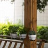 Gardenised Decorative Metal Hanging Planter with Tree Pots for Flowers,