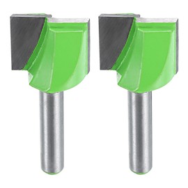 HARFINGTON 2pcs Bottom Cleaning Router Bits 1/4" Shank Carbide Tipped Spoilboard Surfacing Planing CNC Mortising Bit for Slab Flattening Woodworking, 25/32" (20mm) Dia 5/8" (16mm) Depth