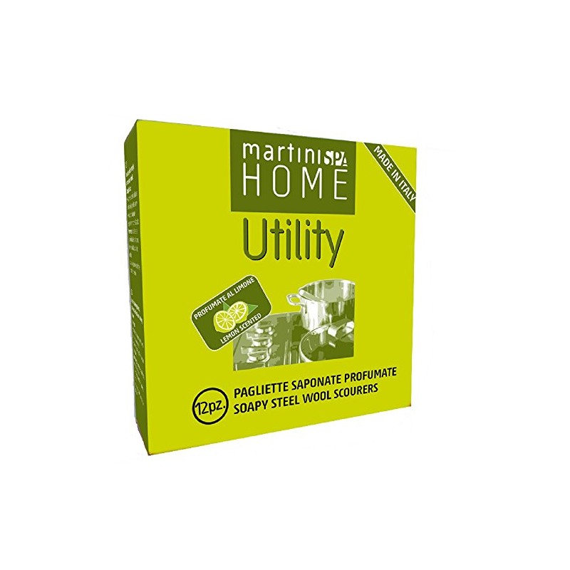 Martinispa Home Utility 0204b00 Pot Sponges Saponate Lemon, Steel and