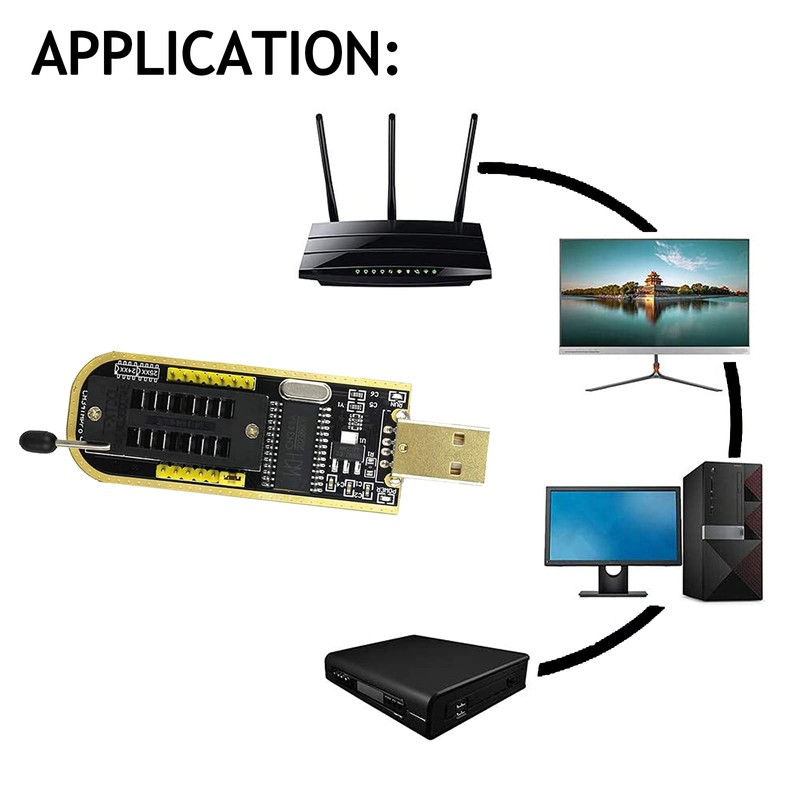 SOIC8 SOP8 Flash Chip IC CH341A USB Programmer EEPROM Flash