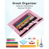 ASBEFORE Pink Pencil Pouch for 3 Ring Binder - Zipper