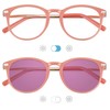 Blue Light Blocking Glasses, Photochromic Pink Sunglasses, Anti Eyestrain, Computer