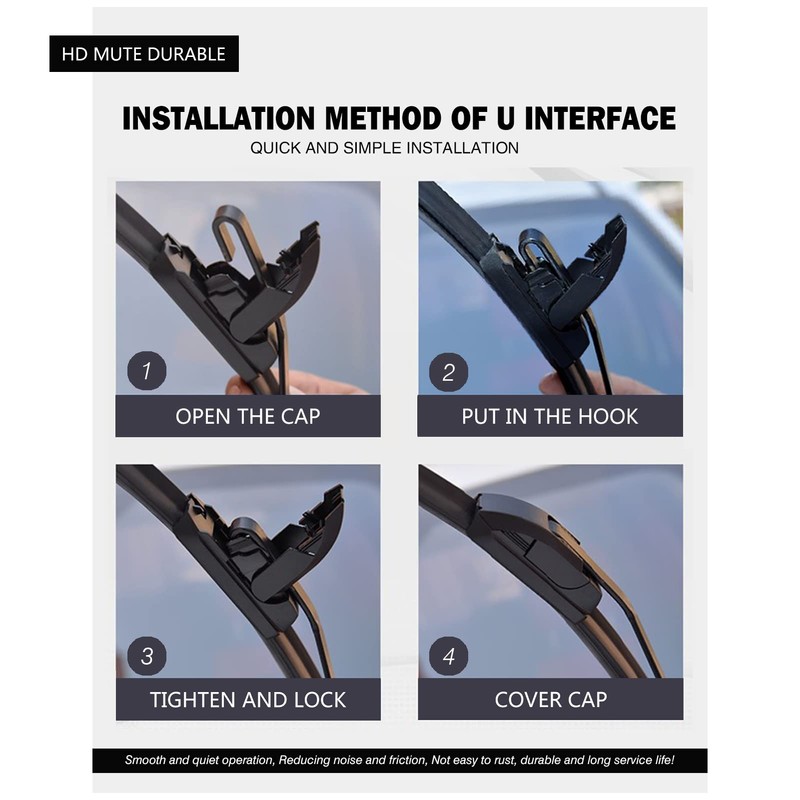 Replacement for Toyota Sienna 2005-2010 Silent Wipers -FAPIUO Front and