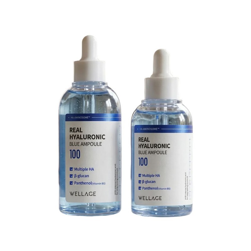 Wellage Real Hyaluronic Blue Ampoule 100ml + 60ml moisture moisturizing