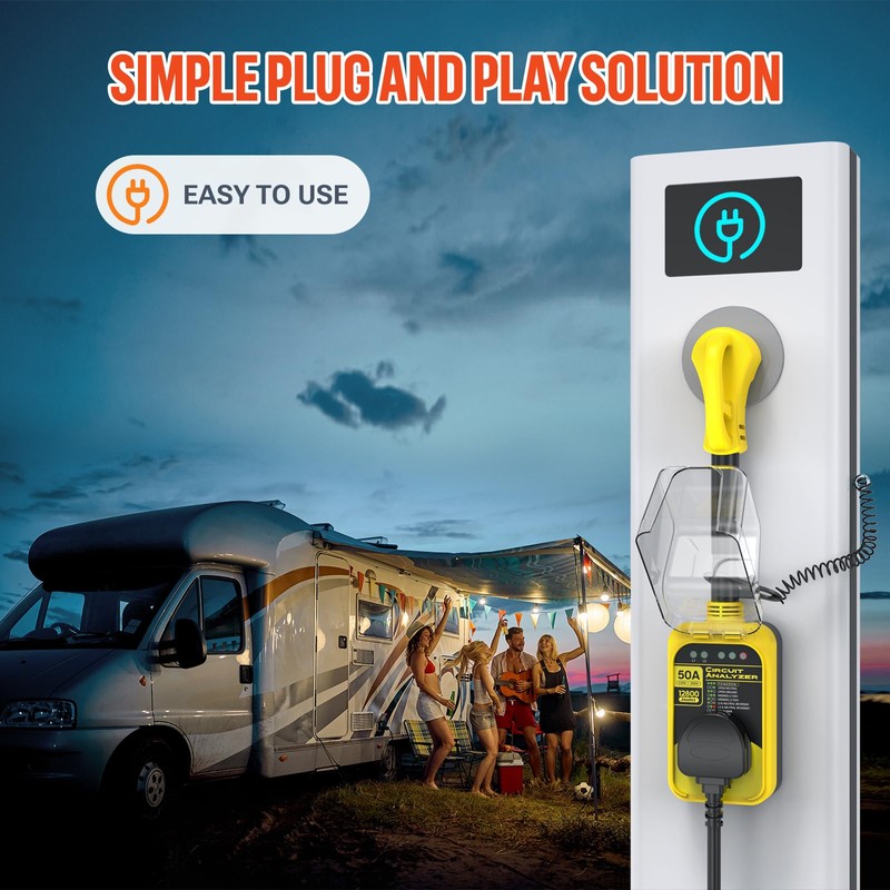 Yomile RV Surge Protector, 50 Amp 12800 Joules RV Circuit