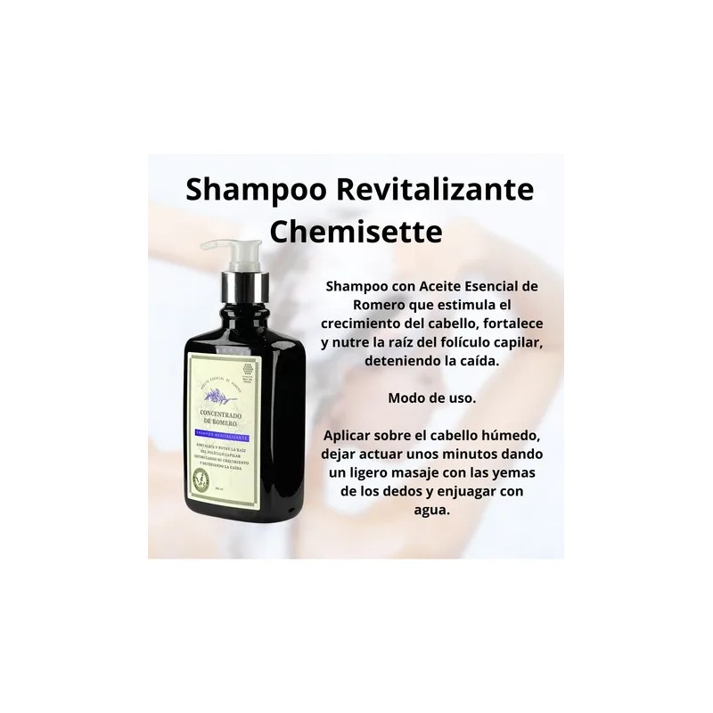 Shampoo Concentrado Romero 300ml Crecimiento Fortalece Nutre
