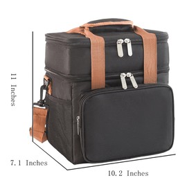 FAVORTALK Lunch Bags for Women Men Insulated Lunchbag Leakproof Thermal Reusable Cooler Picnic Bag for Women School Office Outdoor Large Capacity Lunch Box Aluminum Foil Lunch Holder, B33404