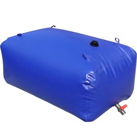 400L/100 Gallon Water Bladder Storage Containers with Valve Collapsible Portable Water Tank Large Capacity Soft Water Bag, for Camping RV, Drought Resistance, Fire Prevention, Emergency Water