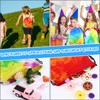 20 Pack Tie Dye Drawstring Backpack Bag Colorful Gym Sack