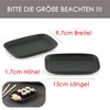 Hanseküche Mezzeteller Stoneware Set of 4 Appetizer Plates Rectangular Black