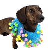 Midlee Blue Birthday Pom Pom Dog Collar (Medium)