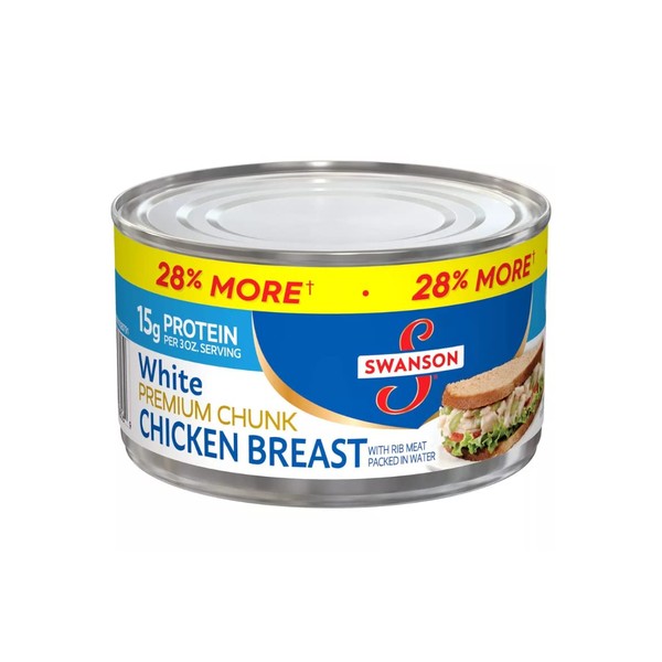Swanson Canned Chunked Chicken Breast, 12.5oz Can (Pack of 6)