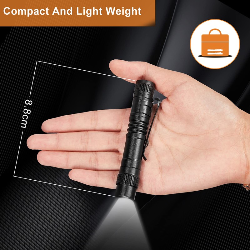 Honoson 10 Pieces Mini Pen Light Flashlight Small LED Pen