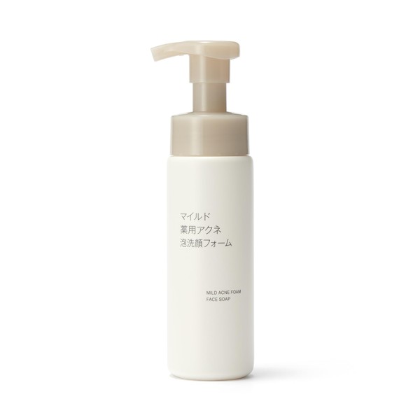 MUJI 83941147 Mild Medicated Acne Foam Facial Cleansing Foam, 6.8