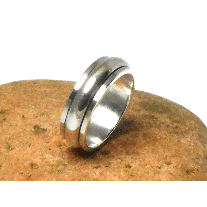 Sterling Silver Ring, Crystal