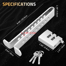 weyleity 9 Holes Brake Pedal Lock | Anti-Theft Clutch Safety Lock Car Brake Pedal Security Lock Tool with 3 Keys Auto Stainless Steel Clutch Lock