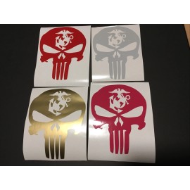 Inner Circle Black Punisher Marine USMC EGA 7 X 5.5” Vinyl Sticker Car Truck Window Decal